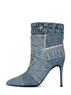 SOLD OUT Jeffrey Campbell DENIMOUS Patchwork Denim Booties SZ10